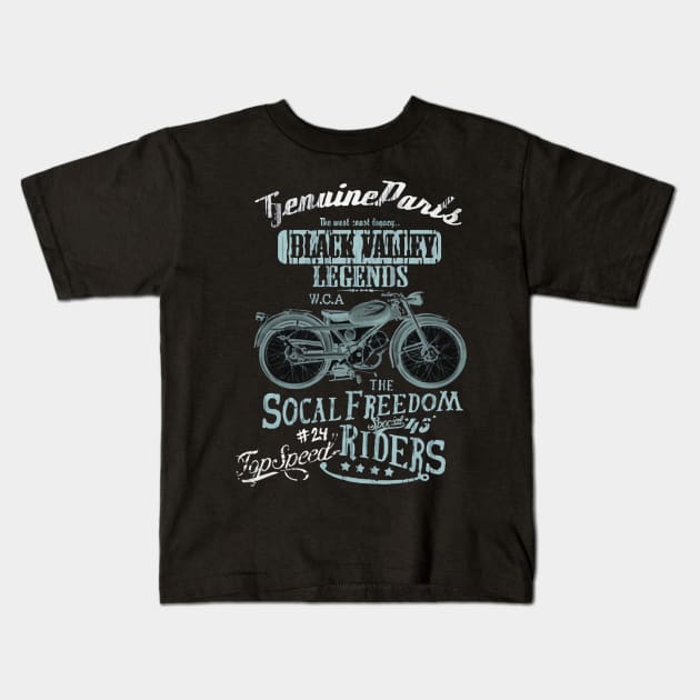 Black Valley Legend Kids T-Shirt by asokabudaya